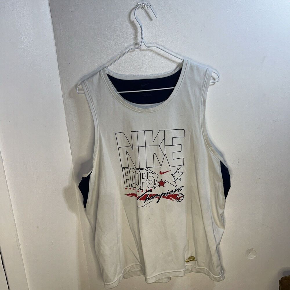 Nike Hoops Champions Basketball Tank Top Sleeveless Athletic Shirt White
